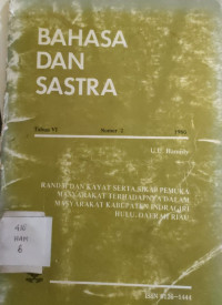 Image of BAHASA DAN SASTRA