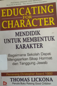 Image of MENDIDIK UNTUK MEMBENTUK KARAKTER