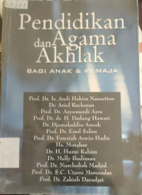 Image of PENDIDIKAN AGAMA DAN AKHLAK BAGI ANAK DAN REMAJA