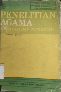 Image of PENELITIAN AGAMA 
MASALAH DAN PEMIKIRAN