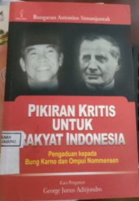 Image of PIKIRAN KRITIS UNTUK RAKYAT INDONESIA